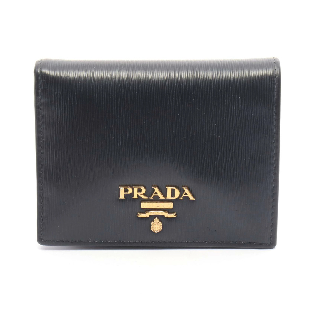 Prada Bifold Wallet Leather Black